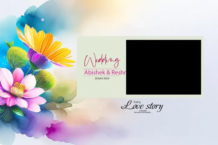 12x18 Indian Wedding Album Cover PSD in Dreamy Paisley Pattern Style