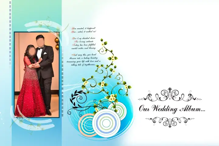 12x18 Karizma Photo Album PSD in Minimal Bokeh Lights Style
