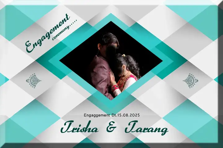 12x18 Wedding Album Cover PSD in Vibrant Paisley Pattern Style