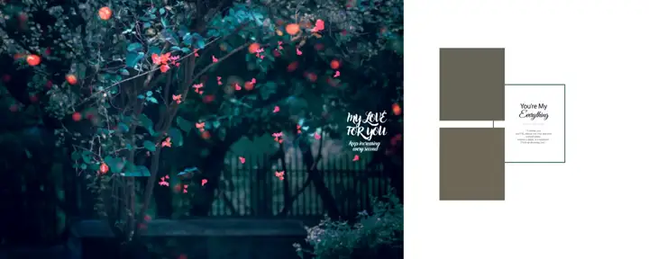 12x30 Karizma Album Background PSD in Traditional Floral Border Style