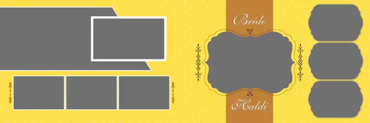 12x36 Haldi Wedding Album PSD in Classic Lotus Design Style
