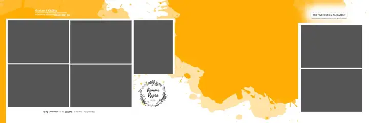 12x36 Haldi Wedding Album PSD in Timeless Pastel Clouds Style