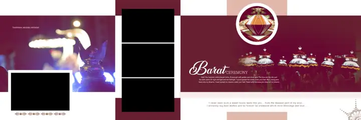 12x36 Indian Wedding Album PSD in Grand Damask Texture Style