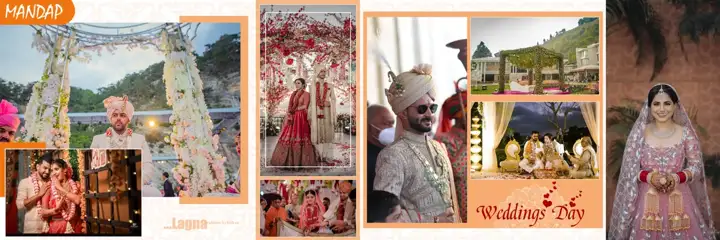 12x36 Karizma Wedding Album PSD in Bright Gold Frame Style