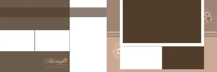 12x36 Karizma Wedding Album PSD in Charming Rose Petals Style