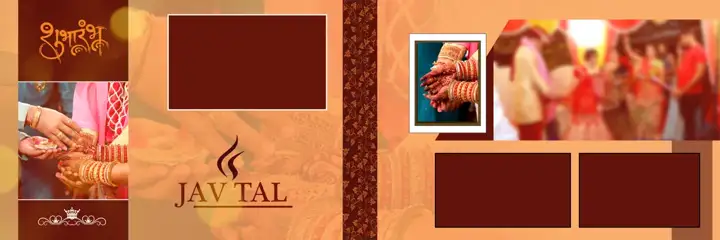12x36 Karizma Wedding Album PSD in Cinematic Vintage Frame Style