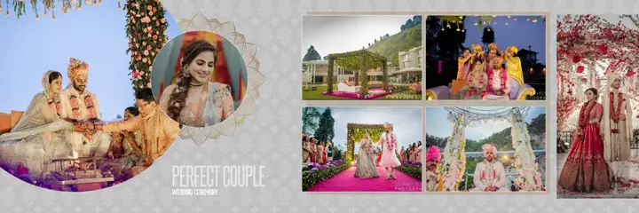 12x36 Karizma Wedding Album PSD in Modern Geometric Lines Style