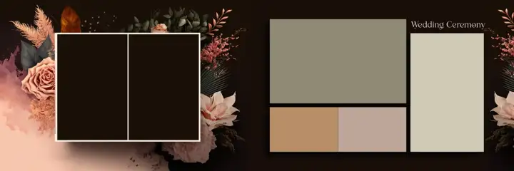 12x36 Karizma Wedding Album PSD in Modern Vintage Frame Style