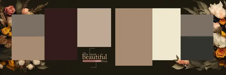 12x36 Karizma Wedding Album PSD in Soft Pastel Lotus Design Style