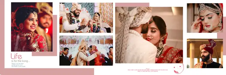12x36 Karizma Wedding Album PSD in Vibrant Gold Frame Style