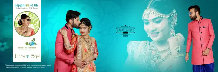 12x36 Muslim Wedding Album PSD in Vibrant Lotus Design Style