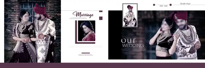 12x36 Pre-Wedding Album PSD in Grand Lotus Design Style