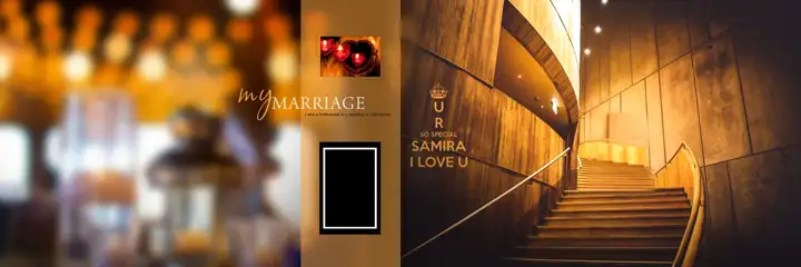 12x36 Wedding Album Background PSD in Cinematic Watercolour Splash Style