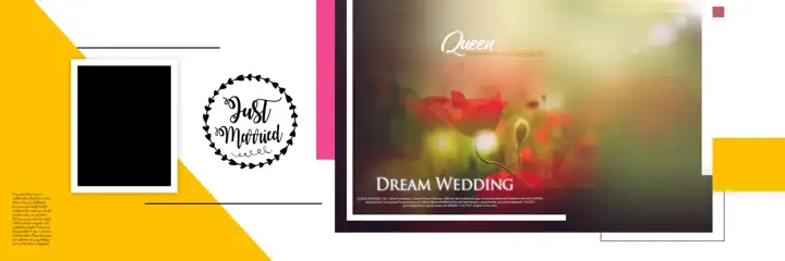 12x36 Wedding Album Background PSD in Regal Paisley Pattern Style