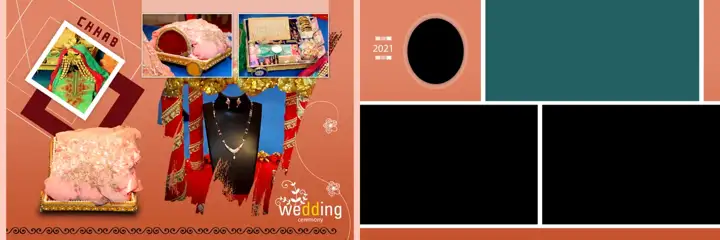 12x36 Wedding Album PSD in Charming Bokeh Lights Style