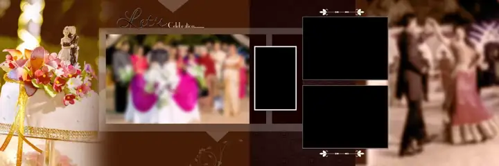 12x36 Wedding Album PSD in Charming Glitter Accents Style