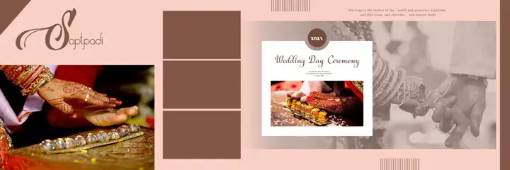 12x36 Wedding Album PSD in Charming Vintage Frame Style