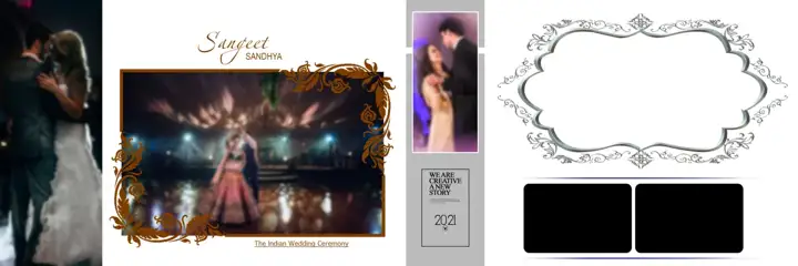 12x36 Wedding Album PSD in Cinematic Lace Ornaments Style
