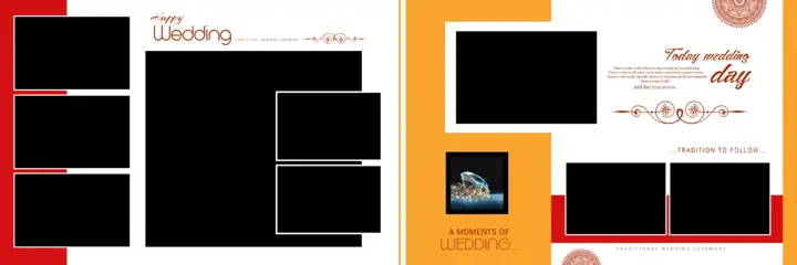 12x36 Wedding Album PSD in Cinematic Silk Texture Style