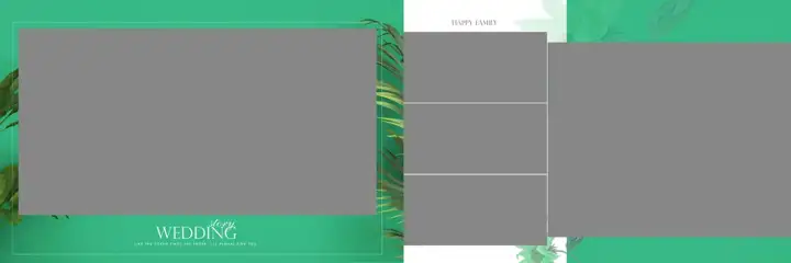 12x36 Wedding Album PSD in Classic Brush Strokes Style