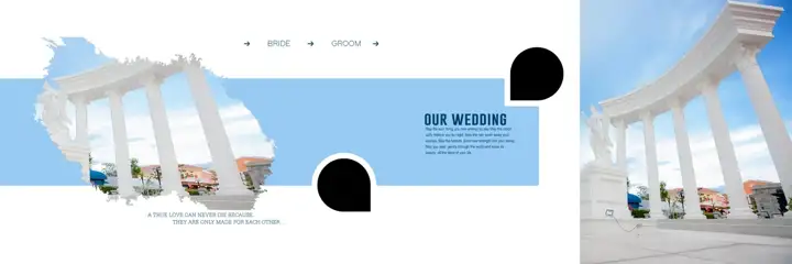 12x36 Wedding Album PSD in Classic Pastel Clouds Style