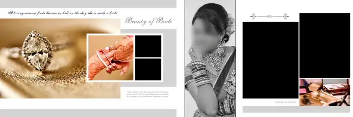 12x36 Wedding Album PSD in Elegant Bokeh Lights Style