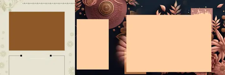 12x36 Wedding Album PSD in Floral Lotus Design Style