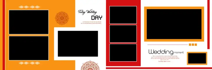 12x36 Wedding Album PSD in Floral Paisley Pattern Style