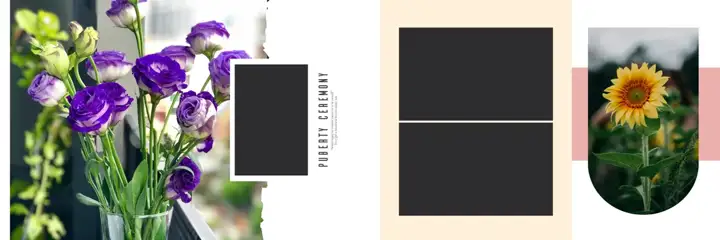 12x36 Wedding Album PSD in Fresh Bokeh Lights Style