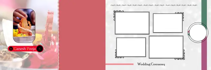 12x36 Wedding Album PSD in Fresh Kolam Pattern Style