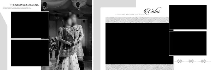 12x36 Wedding Album PSD in Golden Silk Texture Style