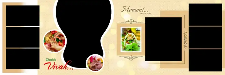 12x36 Wedding Album PSD in Graceful Damask Texture Style
