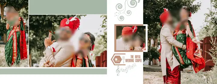 12x36 Wedding Album PSD in Grand Geometric Lines Style