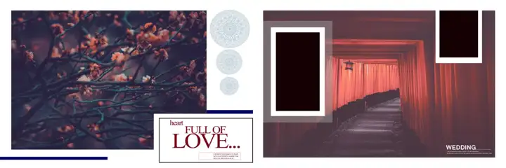 12x36 Wedding Album PSD in Grand Pastel Clouds Style