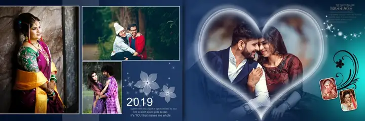 12x36 Wedding Album PSD in Grand Peacock Art Style