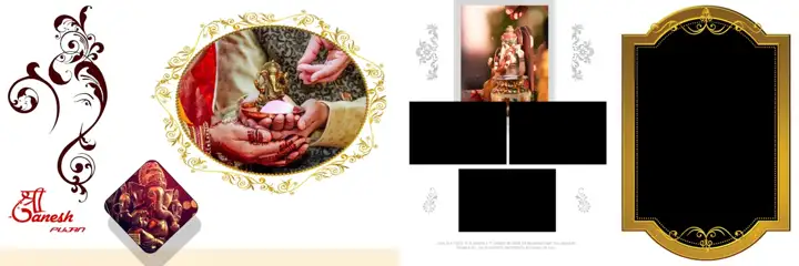 12x36 Wedding Album PSD in Luxury Kolam Pattern Style