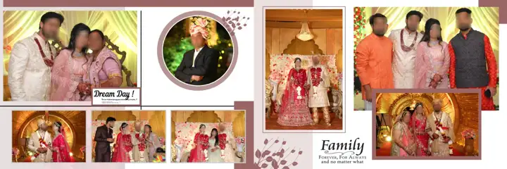 12x36 Wedding Album PSD in Minimal Glitter Accents Style