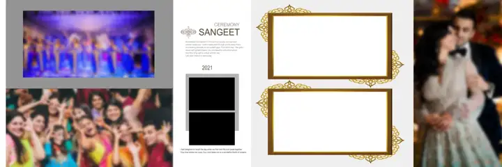 12x36 Wedding Album PSD in Minimal Pastel Clouds Style