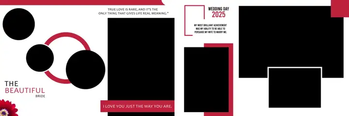 12x36 Wedding Album PSD in Modern Bokeh Lights Style