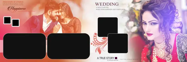 12x36 Wedding Album PSD in Modern Kolam Pattern Style