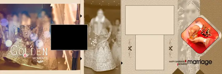12x36 Wedding Album PSD in Ornate Geometric Lines Style