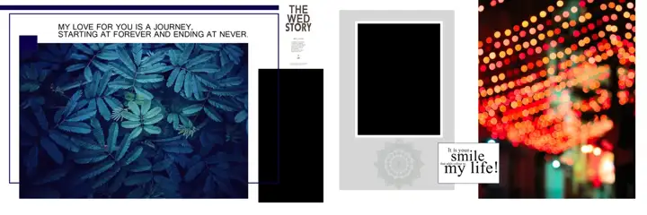 12x36 Wedding Album PSD in Premium Glitter Accents Style