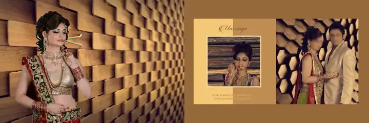 12x36 Wedding Album PSD in Royal Floral Border Style