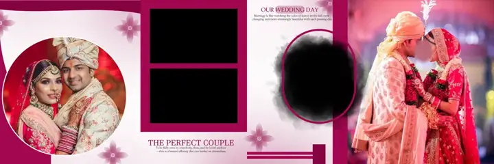 12x36 Wedding Album PSD in Soft Pastel Royal Arch Style