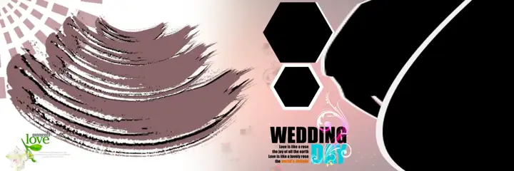 12x36 Wedding Album PSD in Soft Pastel Watercolour Splash Style