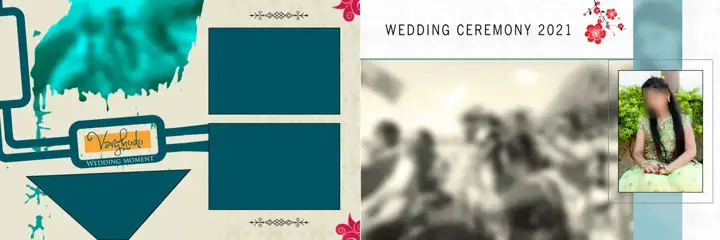 12x36 Wedding Album PSD in Stylish Vintage Frame Style
