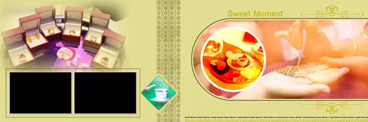 12x36 Wedding Album PSD in Traditional Temple Motif Style