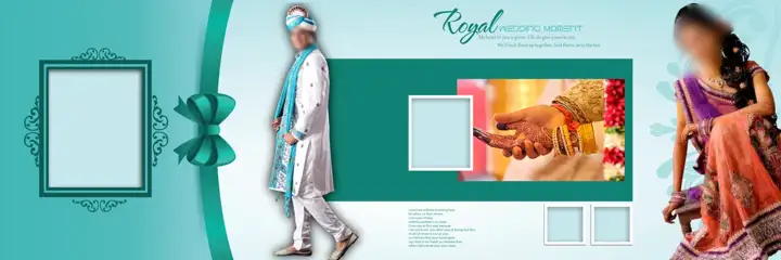 12x36 Wedding Album PSD in Vibrant Temple Motif Style