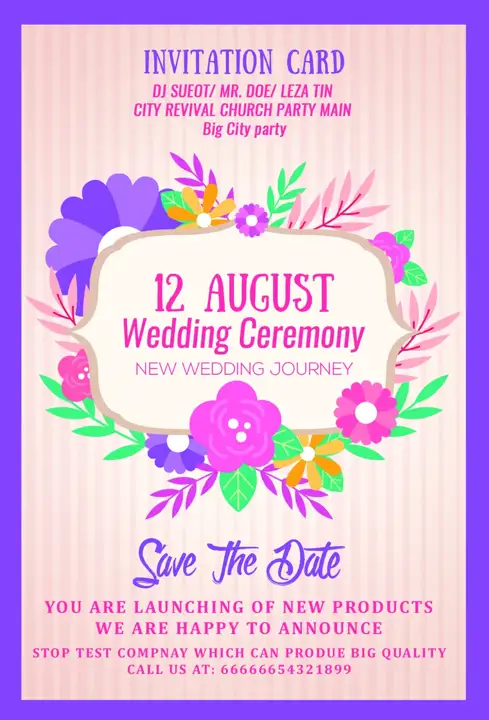 12x36 Wedding Invitation PSD in Traditional Peacock Art Style