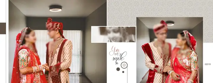 14x36 Indian Wedding Album PSD in Stylish Brush Strokes Style